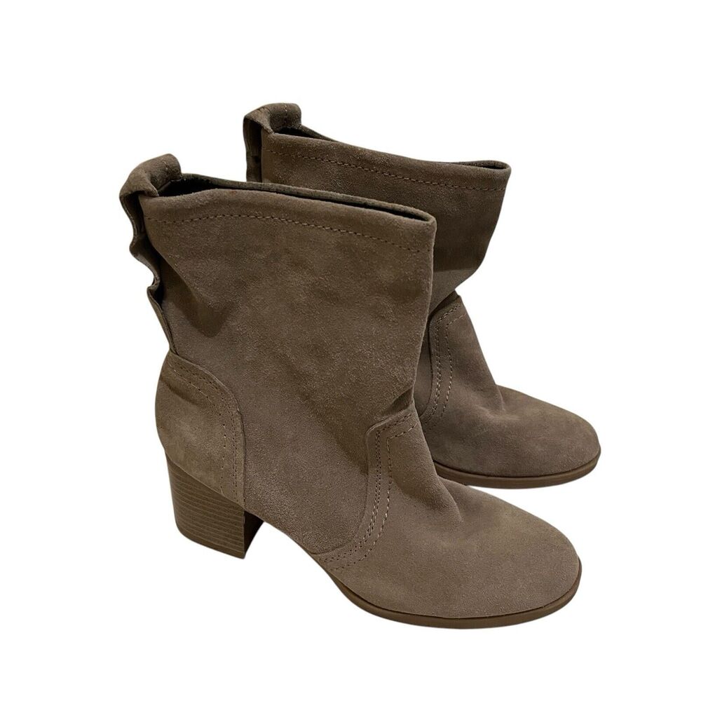 Canyon River Blues Boots Womens 8.5M  Savannah Pull On Heels Bootie Taupe Suede